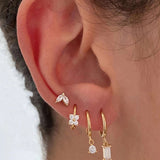 Arany színű fülbevalók cirkónia kövekkel – Grace