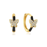 Dorcas - S925 Sterling Ezüst Fülbevaló Szett Szívvel és Lepkével