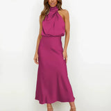 Solène High Waist Midi Dress