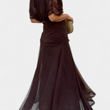 Lucie Elegantní Vestido Largo Květinové Šaty Vzdušné