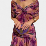 Lucie Elegantní Vestido Largo Květinové Šaty Vzdušné