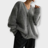 Dalia Elegantní Oversizeový Cardigan Luxusní Textura