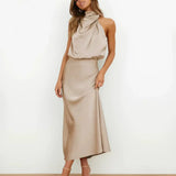 Solène High Waist Midi Dress