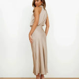 Solène High Waist Midi Dress
