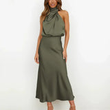 Solène High Waist Midi Dress
