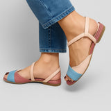 Wilhelmina | Colour-Blocked Flat Sandals