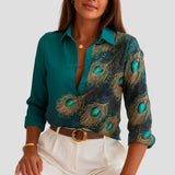 Laney | Feather Pattern Blouse