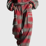 Louise - Kockás, színblokkolt, két részes szett