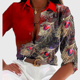 Laney | Feather Pattern Blouse