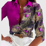 Laney | Feather Pattern Blouse
