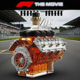 F1-V6 Motory Whiskey Skleněná Lahev Bez Olova