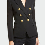Kristýna Elegantní Klasický Blazer Dvojité Zapínání