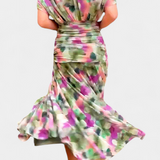 Lucie Elegantní Vestido Largo Květinové Šaty Vzdušné