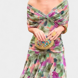 Lucie Elegantní Vestido Largo Květinové Šaty Vzdušné