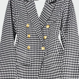 Kristýna Elegantní Klasický Blazer Dvojité Zapínání