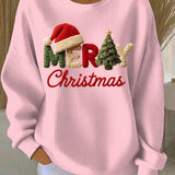 Dámské vánoční printové pohodlné sweatshirt