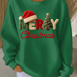Dámské vánoční printové pohodlné sweatshirt